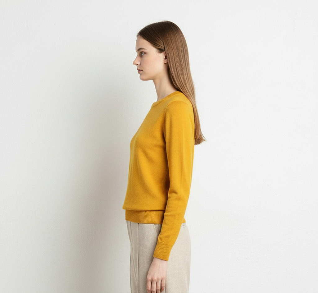 Maglione Donna Cashmere Slim Fit Manica Lunga – Elegante