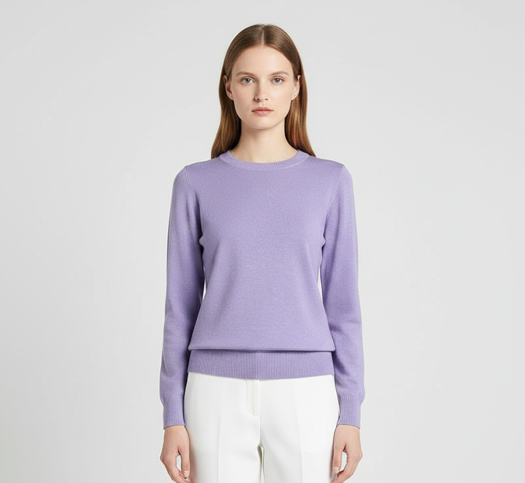 Maglione Donna Cashmere Slim Fit Manica Lunga – Elegante
