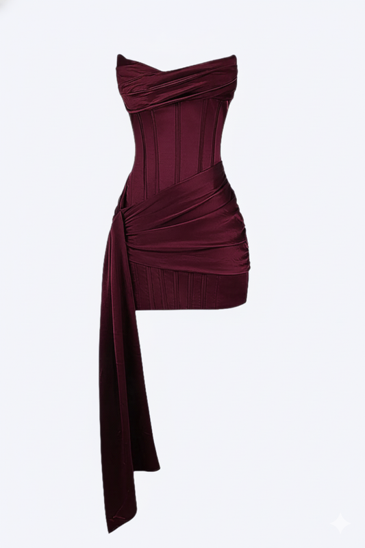 Abito Donna Elegante Smanicato Corto Floreale con Scollo a V – Cerimonia