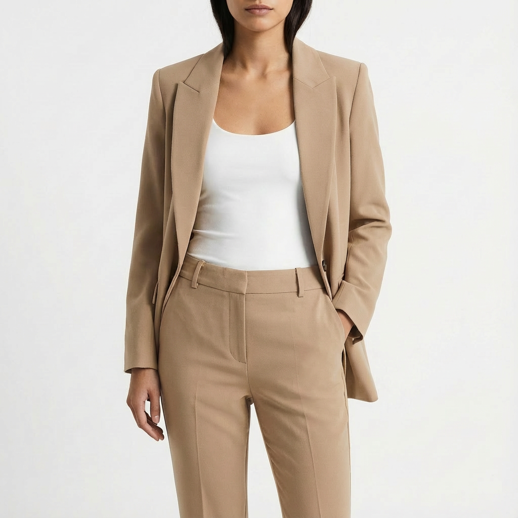 Completo Giacca Blazer Donna Velluto Slim Fit Manica Lunga
