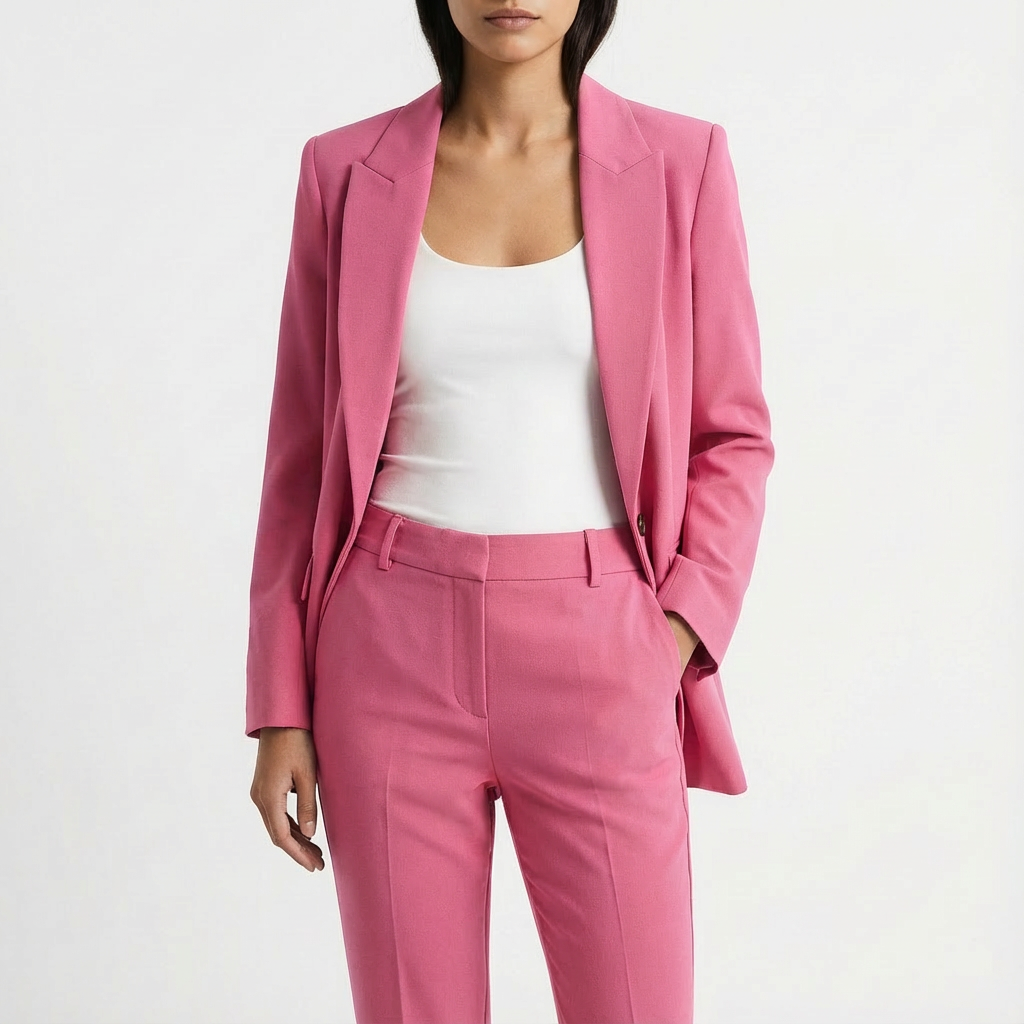 Completo Giacca Blazer Donna Velluto Slim Fit Manica Lunga