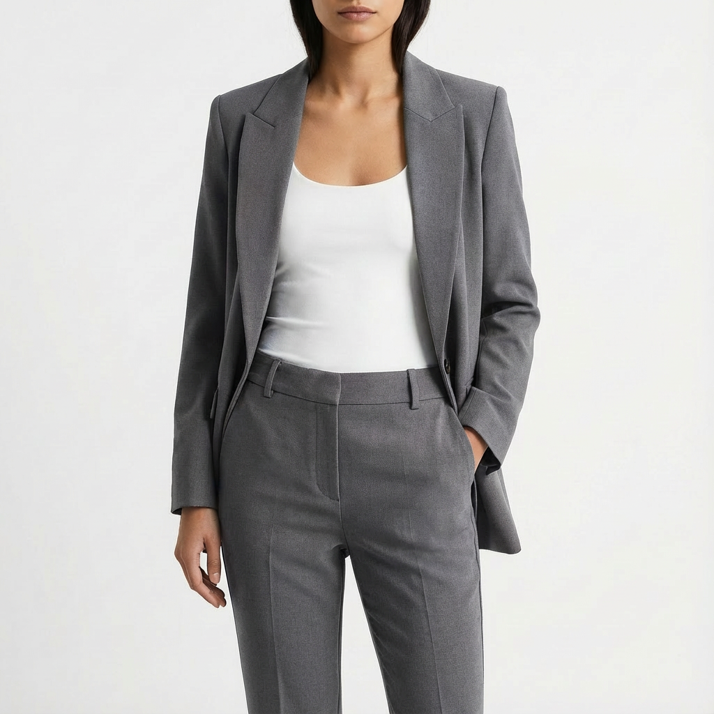 Completo Giacca Blazer Donna Velluto Slim Fit Manica Lunga