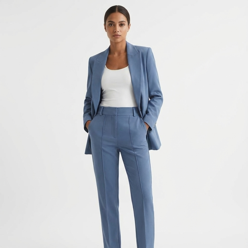 Completo Giacca Blazer Donna Velluto Slim Fit Manica Lunga