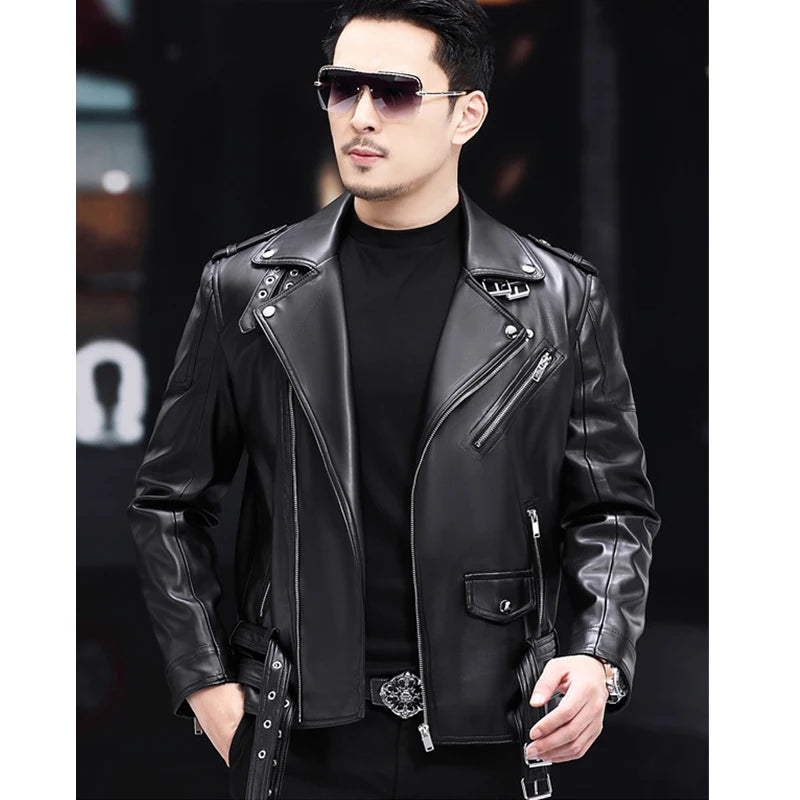 Cappotto Uomo Ecopelle con Zip Smanicato Bomber Fashion Moto Biker Punk