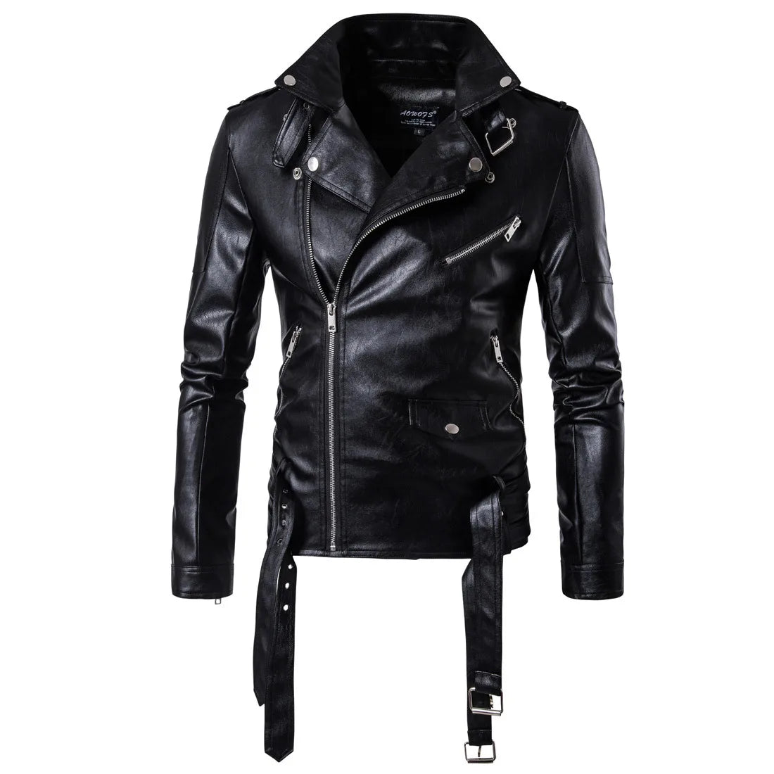 Cappotto Uomo Ecopelle con Zip Smanicato Bomber Fashion Moto Biker Punk