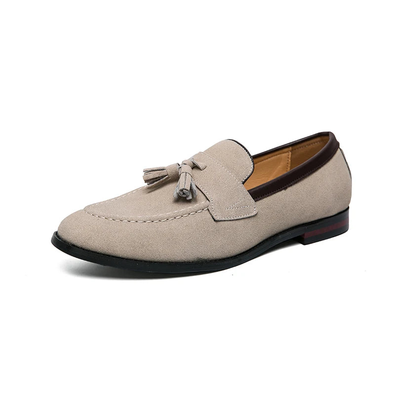 Mocassini Uomo Suede con Frange Casual per Passeggiata