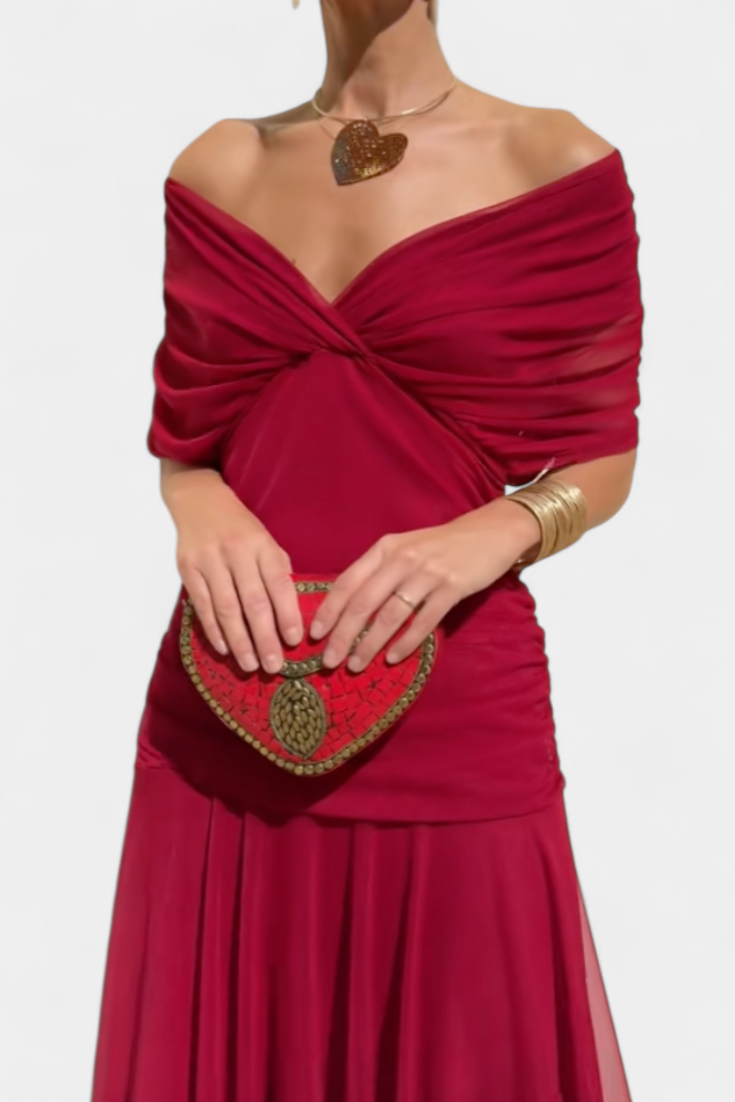 Abito Donna Elegante Velluto Smanicato con Scollo a V