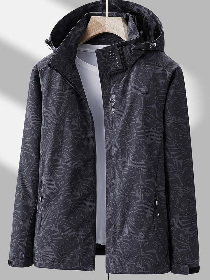 Giacca Donna Antivento Con Cappuccio Rimovibile Coulisse Tasche Con Zip Casual