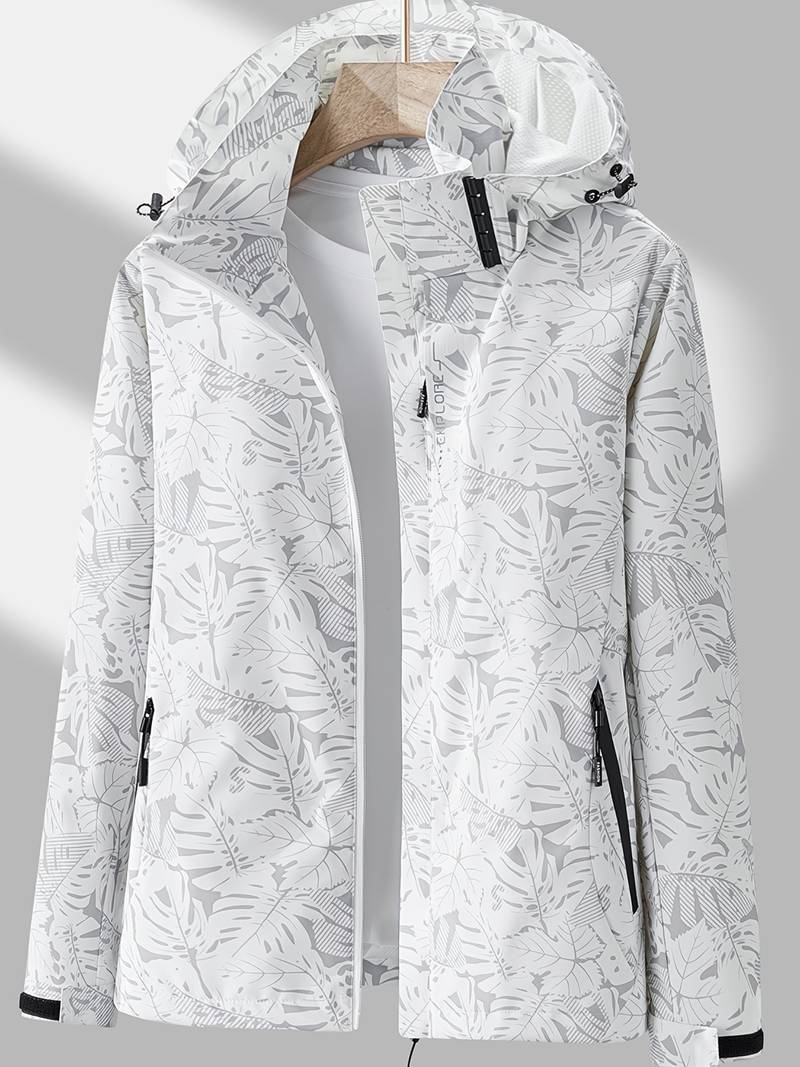 Giacca Donna Antivento Con Cappuccio Rimovibile Coulisse Tasche Con Zip Casual