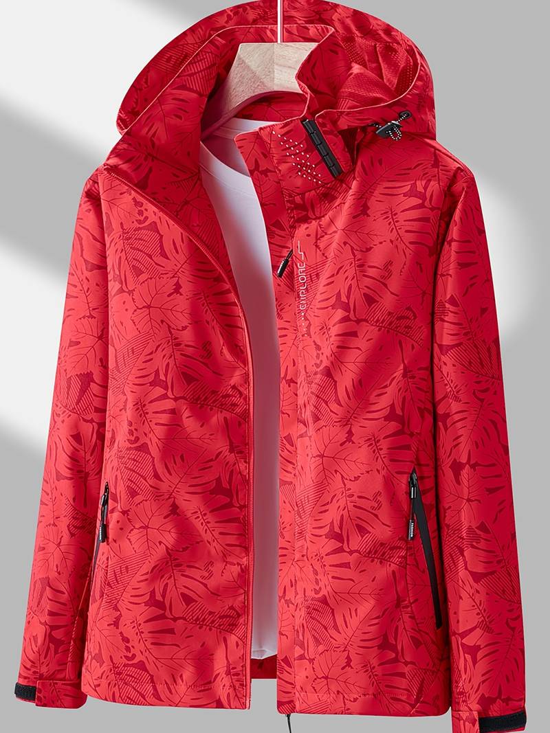 Giacca Donna Antivento Con Cappuccio Rimovibile Coulisse Tasche Con Zip Casual