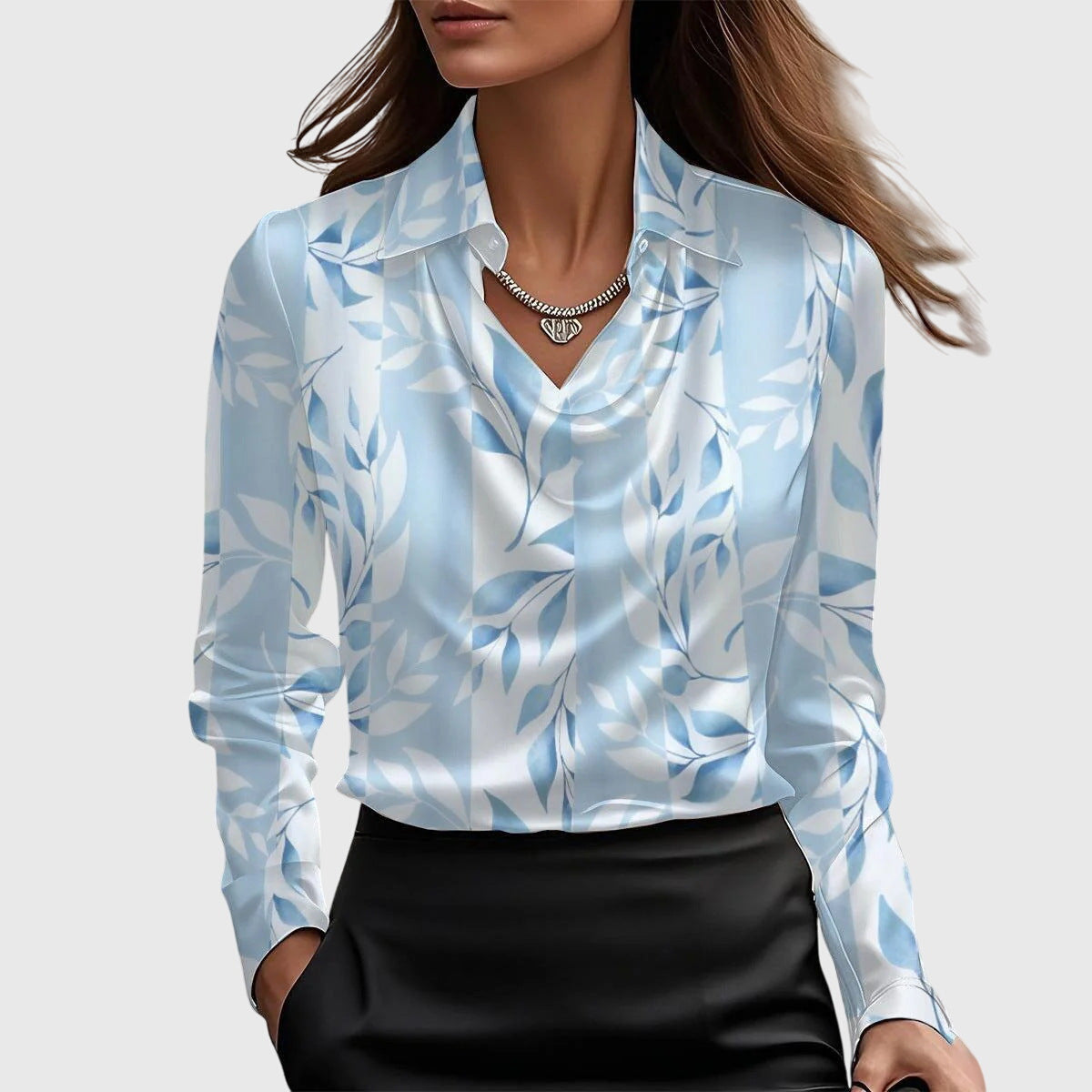 Blusa Donna Elegante Smanicata con Bottoni