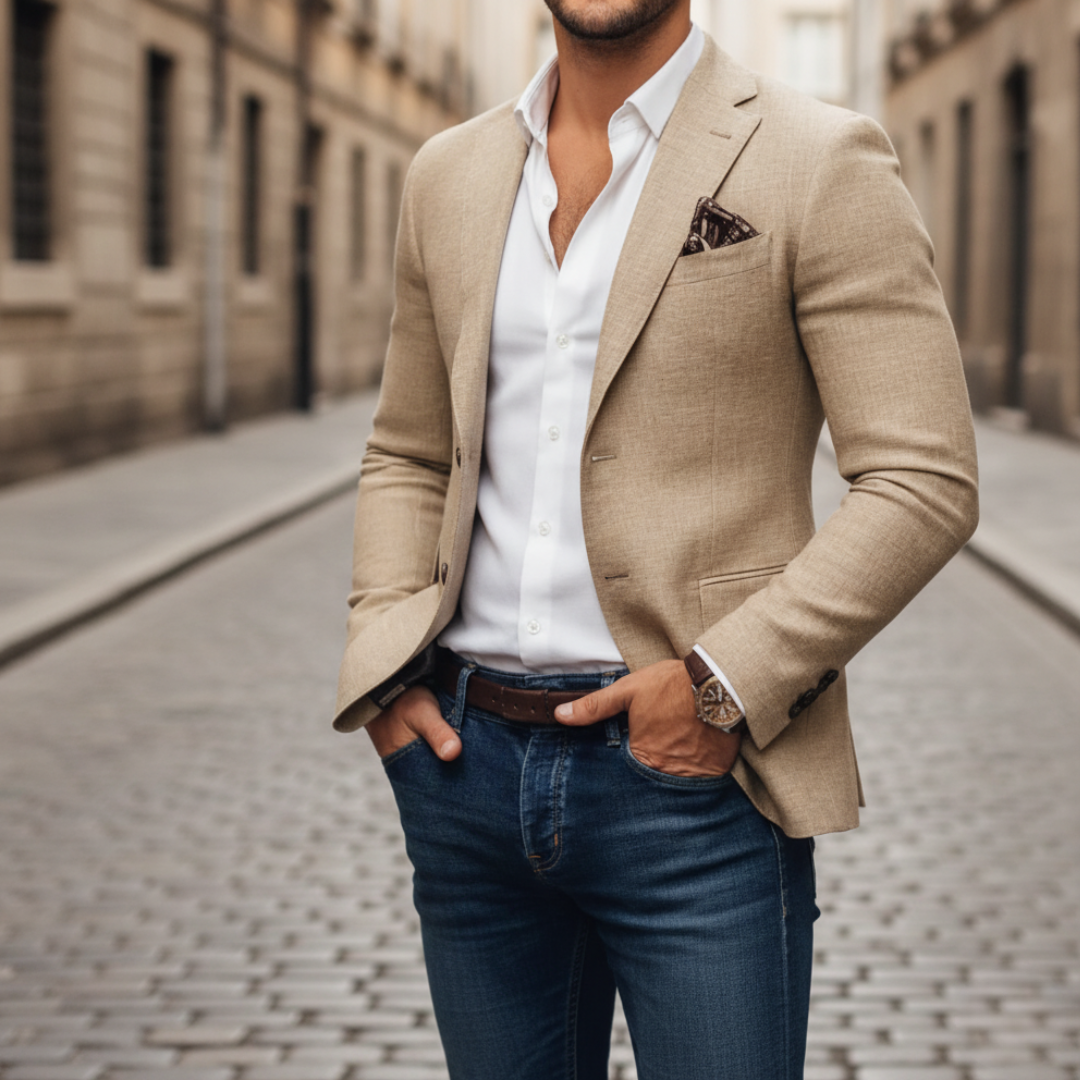 Blazer Uomo Elegante Slim Fit da Uomo