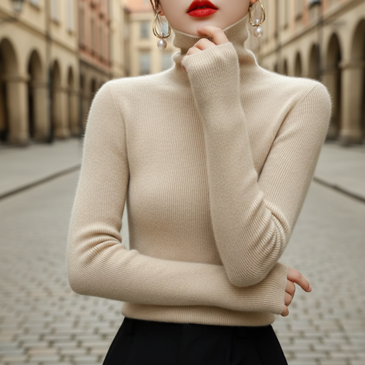 Maglione donna girocollo in materiale morbido