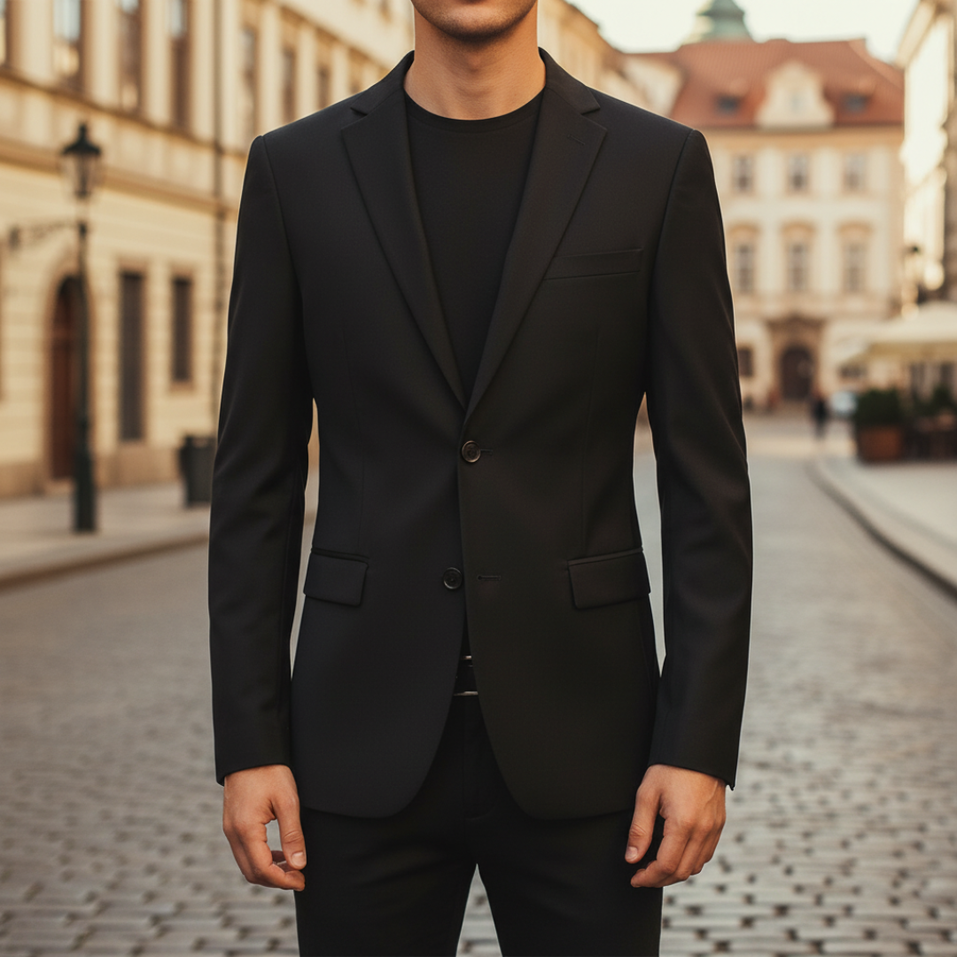Giacca Blazer Uomo Slim Fit con Due Bottoni