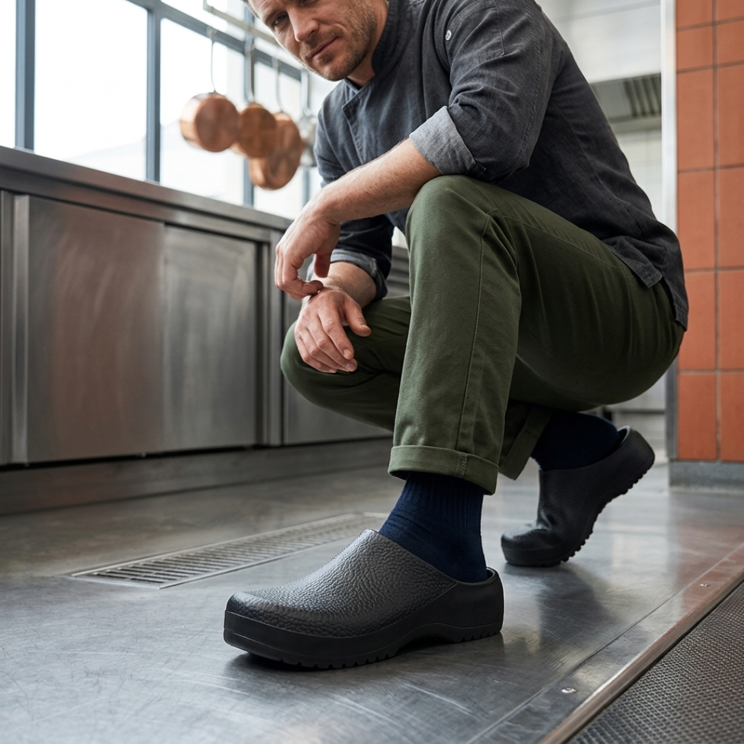 Zoccoli da Chef Impermeabili Slip-On Scarpe da Lavoro Unisex