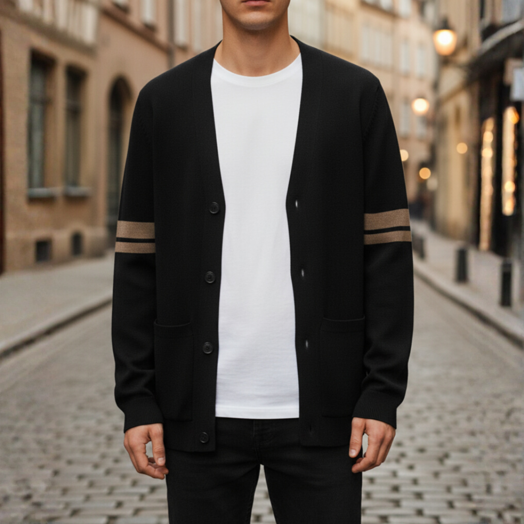 Cardigan Uomo con Strisce – Giacca Invernale Elegante