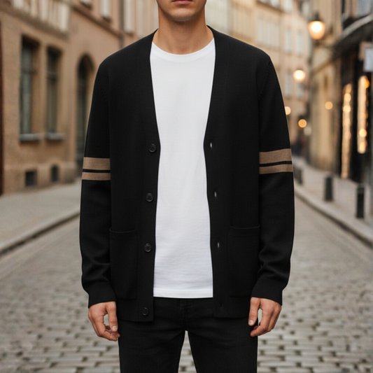 Cardigan Uomo con Strisce – Giacca Invernale Elegante