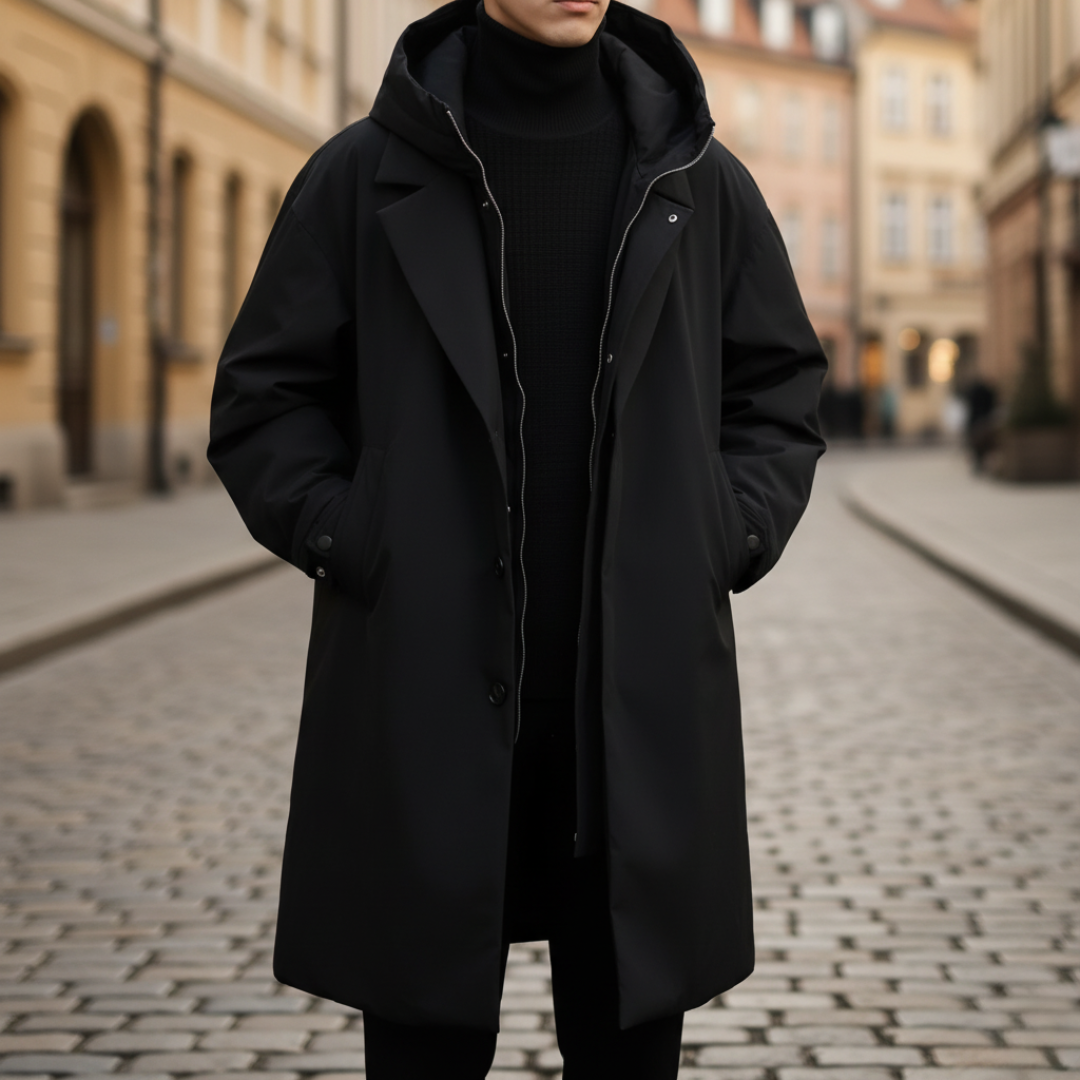 Cappotto Uomo Impermeabile con Cappuccio