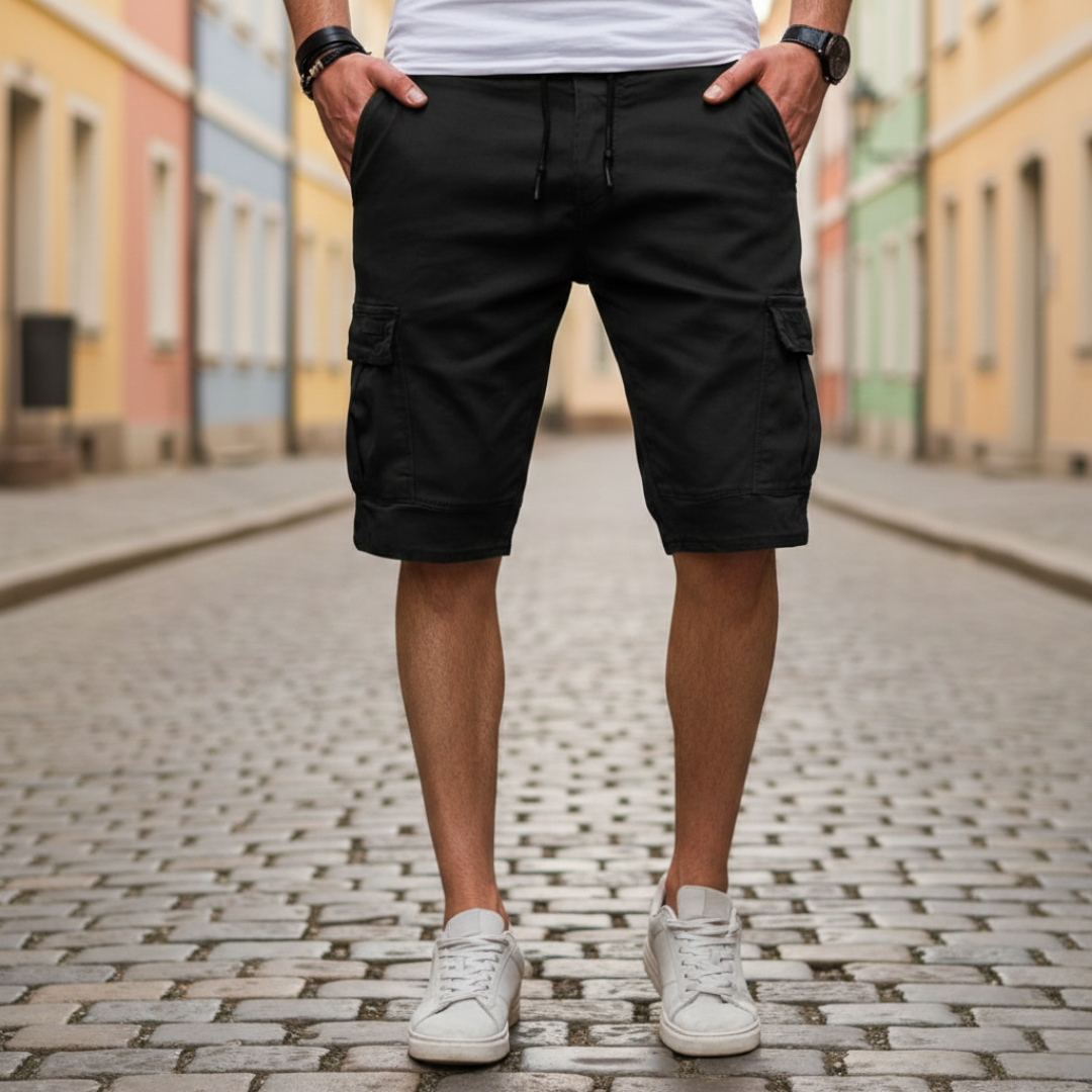 Bermuda Cargo Uomo Cotone Elastico Coulisse