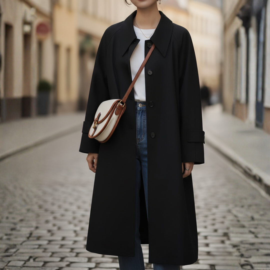 Trench Donna Lungo Oversize Tessuto Leggero