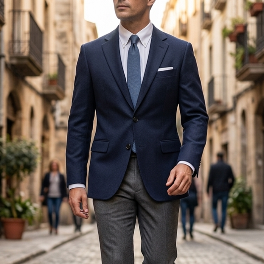 Giacca Blazer Uomo Slim Fit con Due Bottoni
