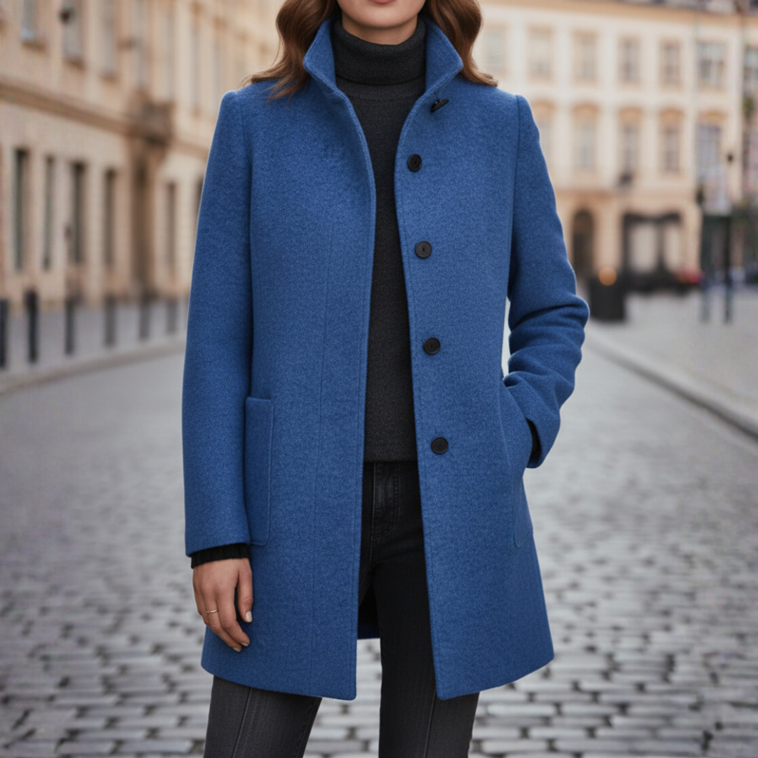 Cappotto Donna con Bottoni Neri