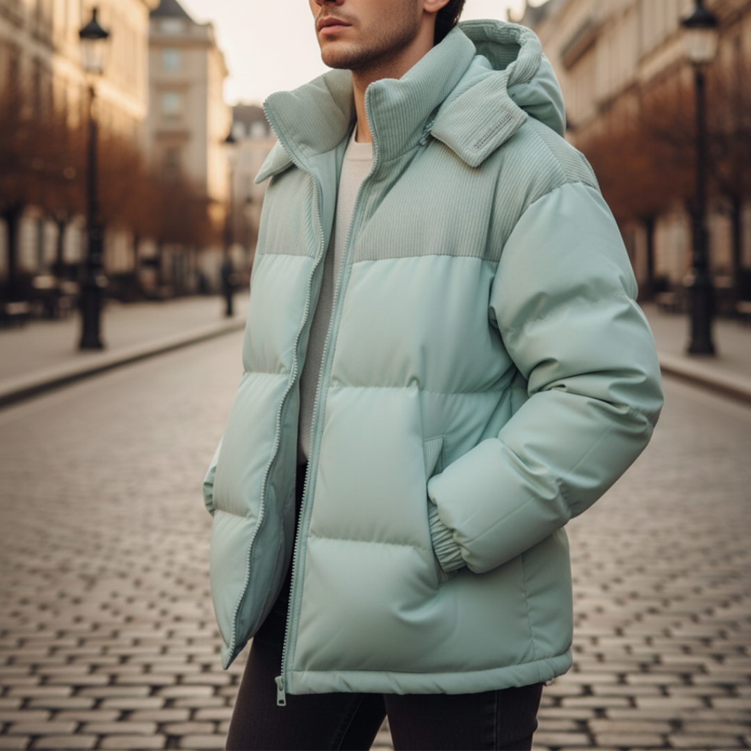 Giacca Piumino Uomo con Cappuccio