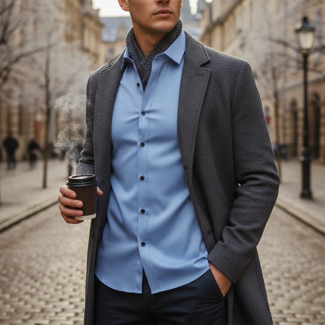 Camicia Uomo Slim Fit Manica Lunga