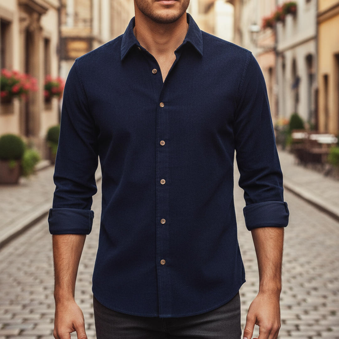 Camicia Uomo Velluto a Coste Slim
