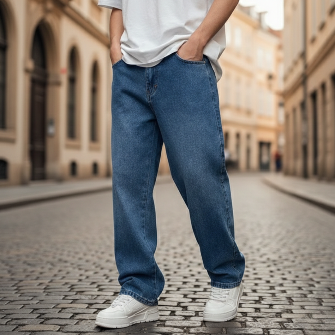 Jeans Uomo Gamba Dritta Regular Fit