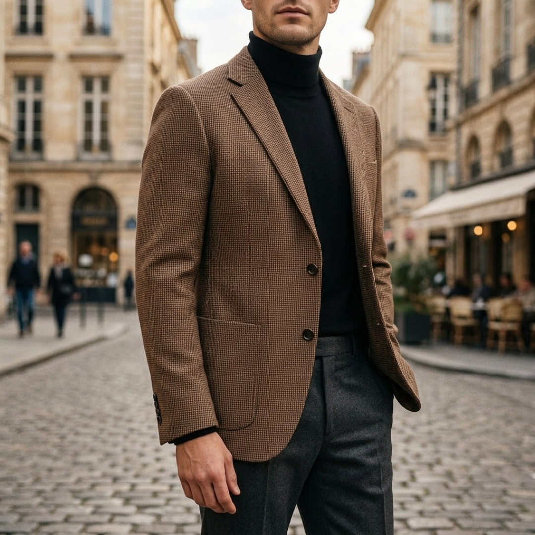 Giacca Blazer Uomo Slim Fit in Misto Lana