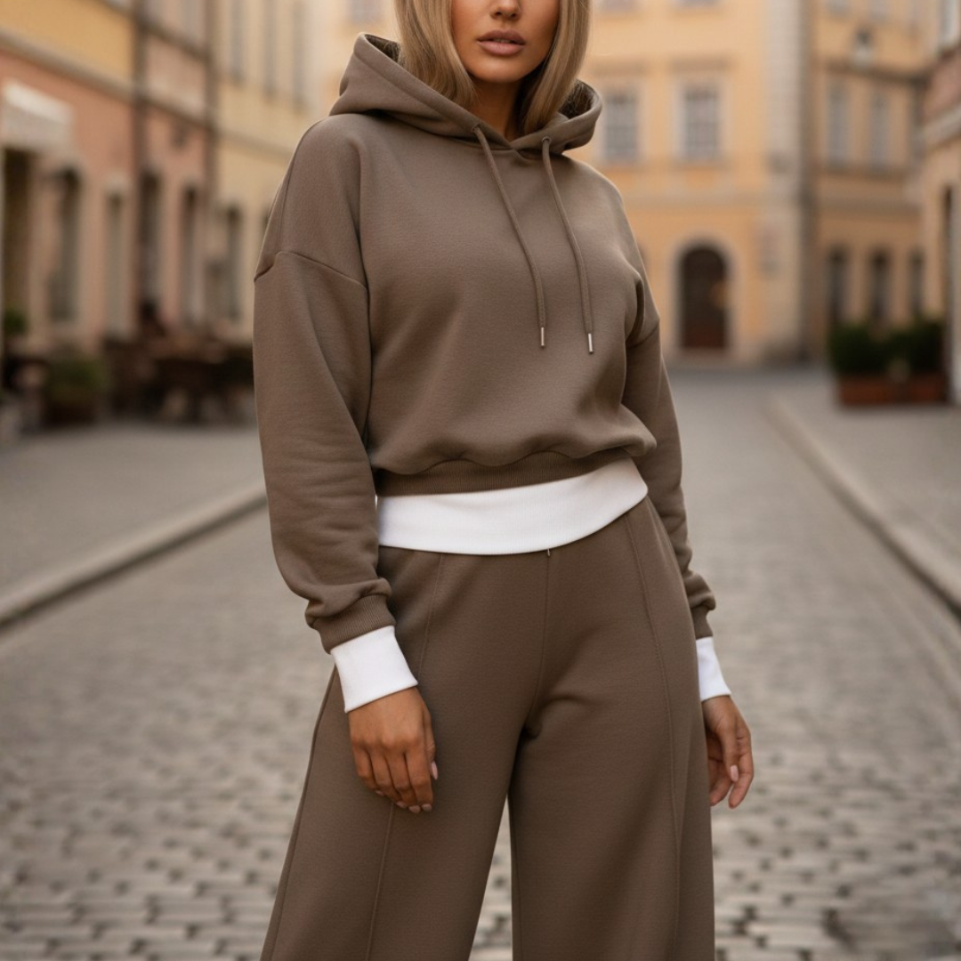 Completo Tuta Donna Casual con Cappuccio