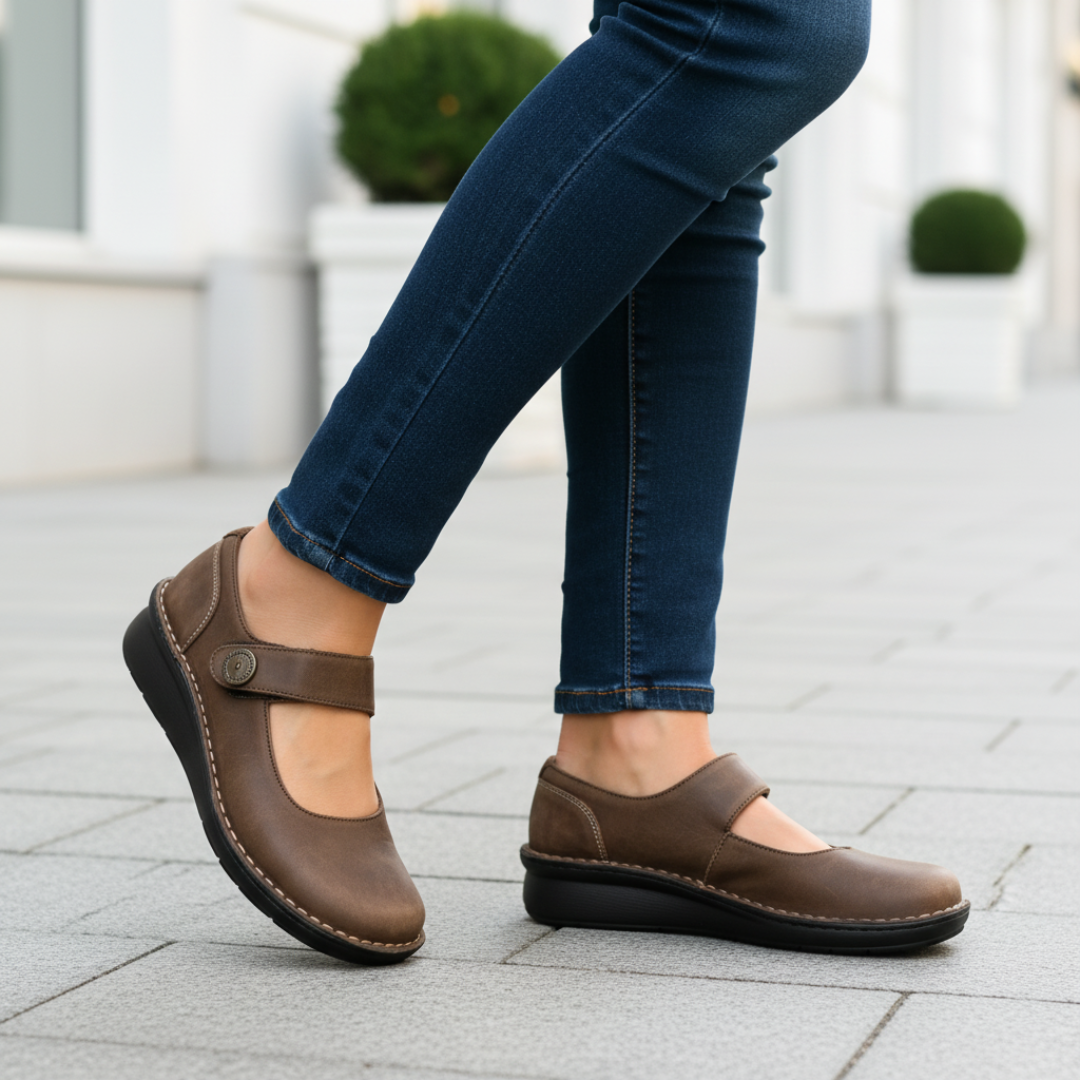 Ballerine da Donna con Cinturino alla Caviglia e Suola Ergonomica