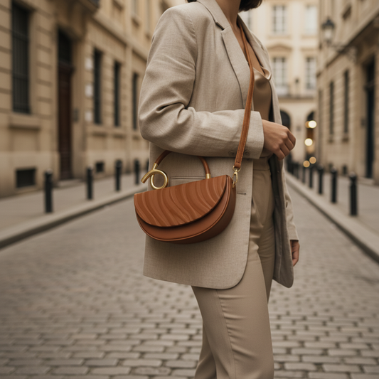 Borsa a Mano Donna con Manico Oro