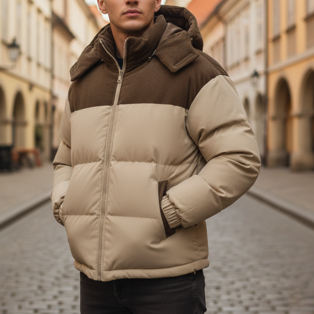 Giacca Piumino Uomo con Cappuccio