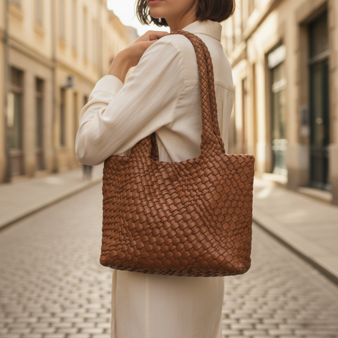 Borsa Donna Tote in Pelle Intrecciata