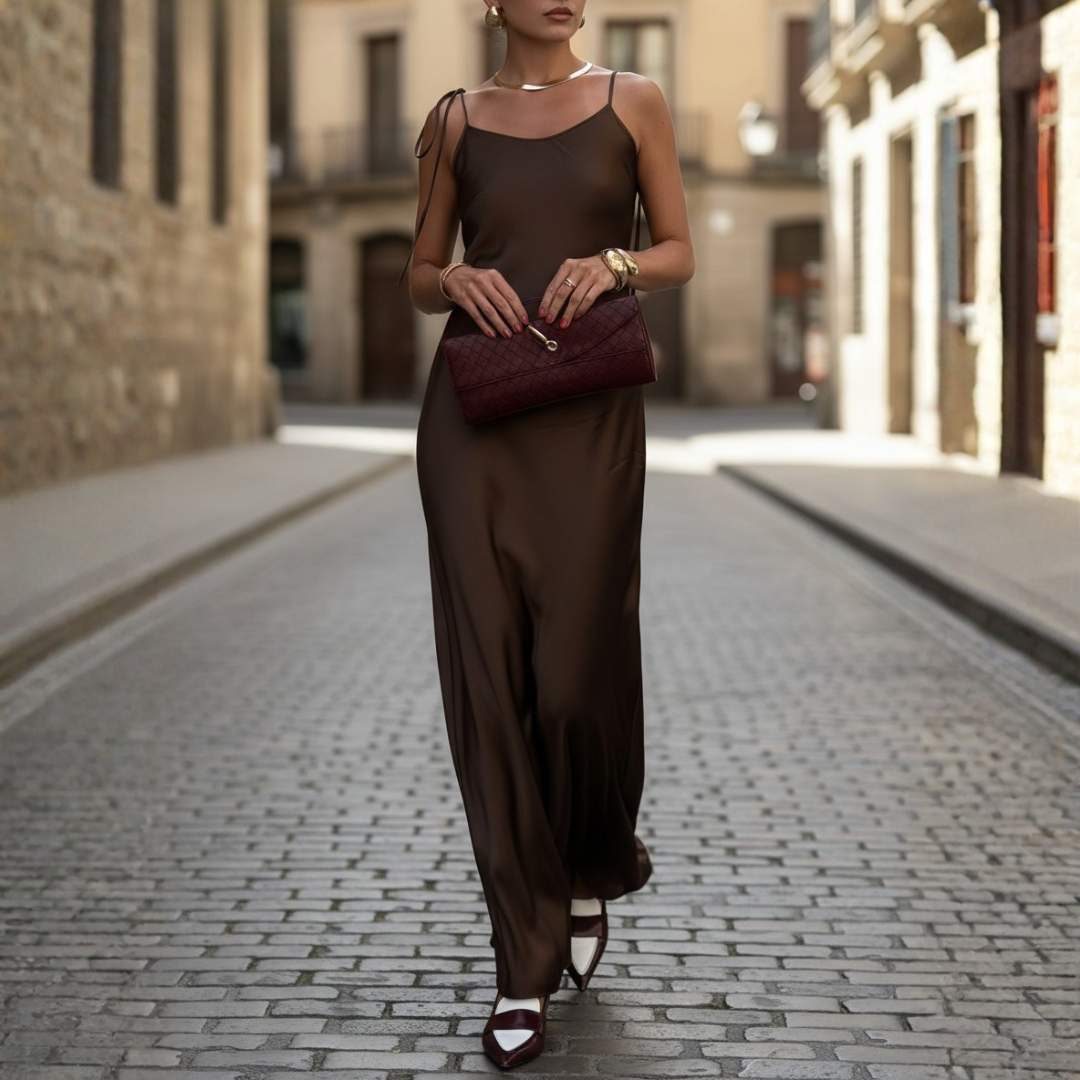 Abito Maxi Donna con Spalline Sottili