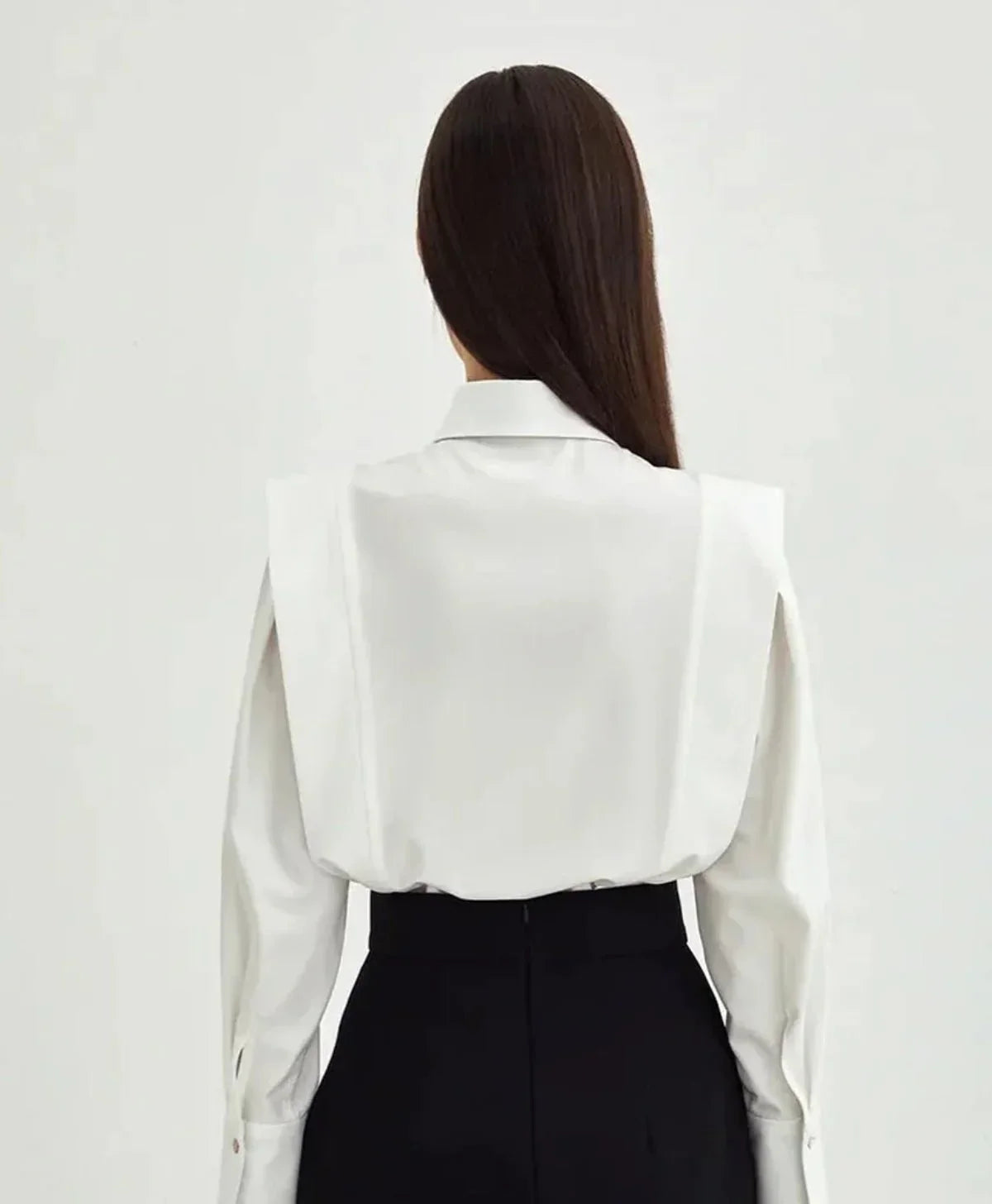 Camicia Donna Cotone con Bottoni Smanicato