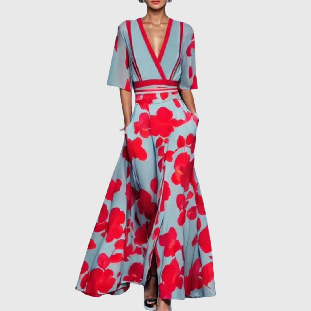 Abito Donna Velluto Elegante Smanicato con Scollo a V – Cerimonia