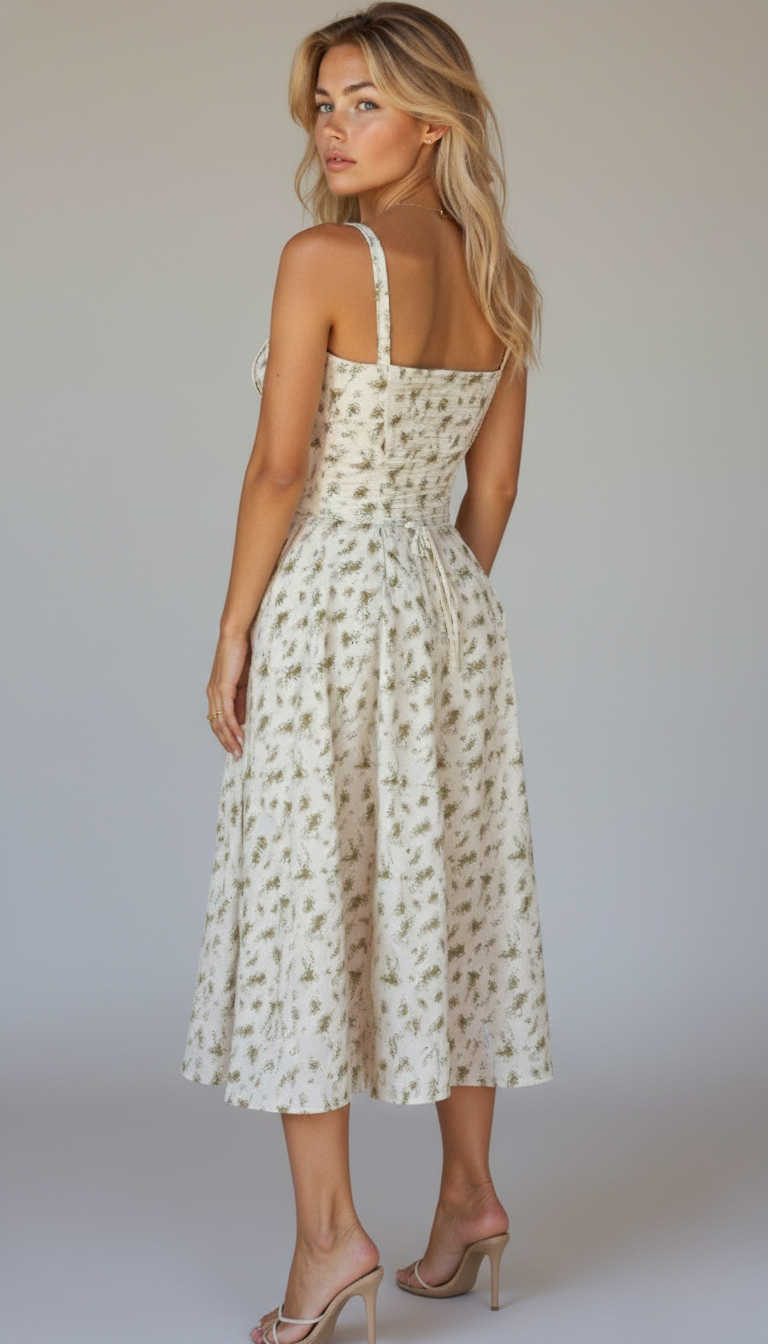 Abito Donna Midi Velluto Smanicato Slim Fit – Elegante