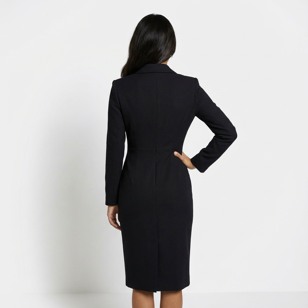 Abito Donna Midi Velluto con Bottoni – Elegante