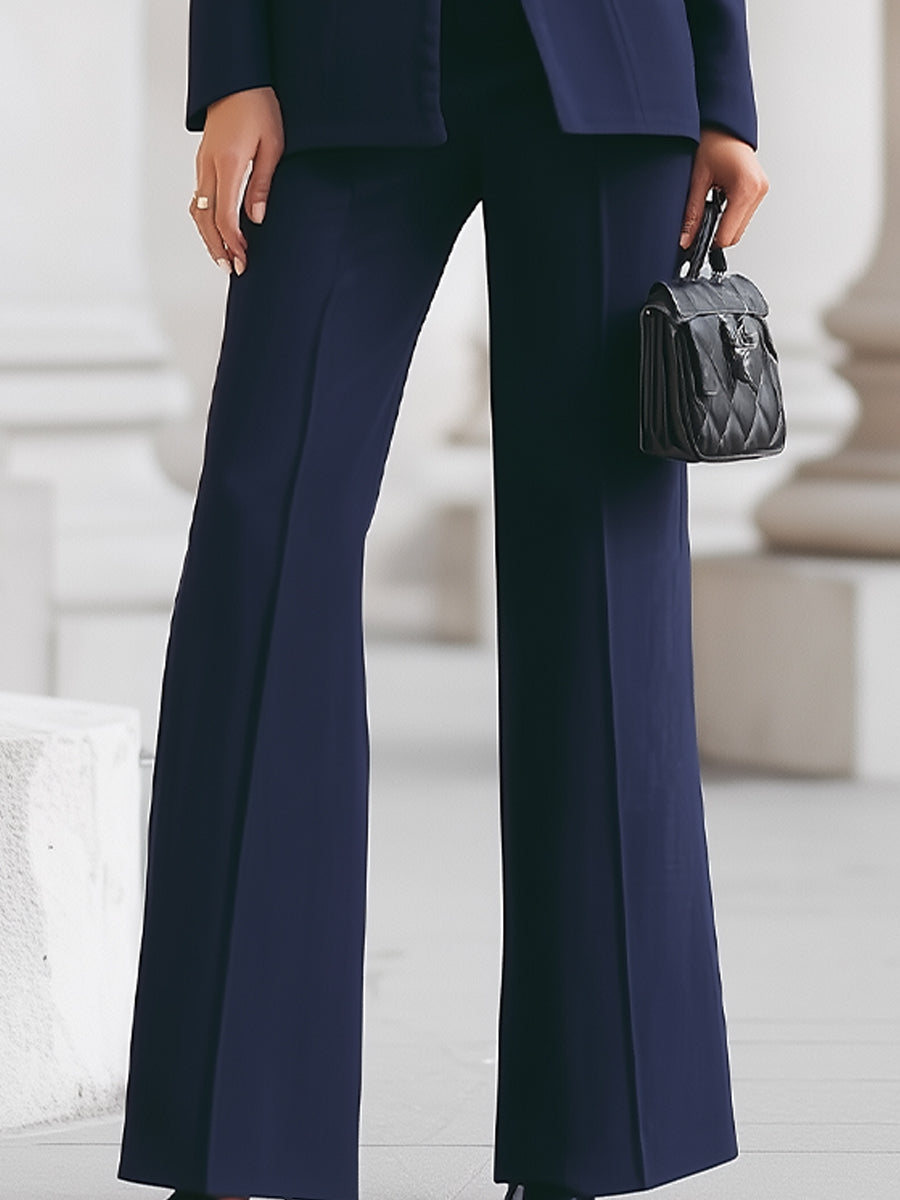 Blazer e Pantaloni Donna Elegante Slim Fit con Bottoni