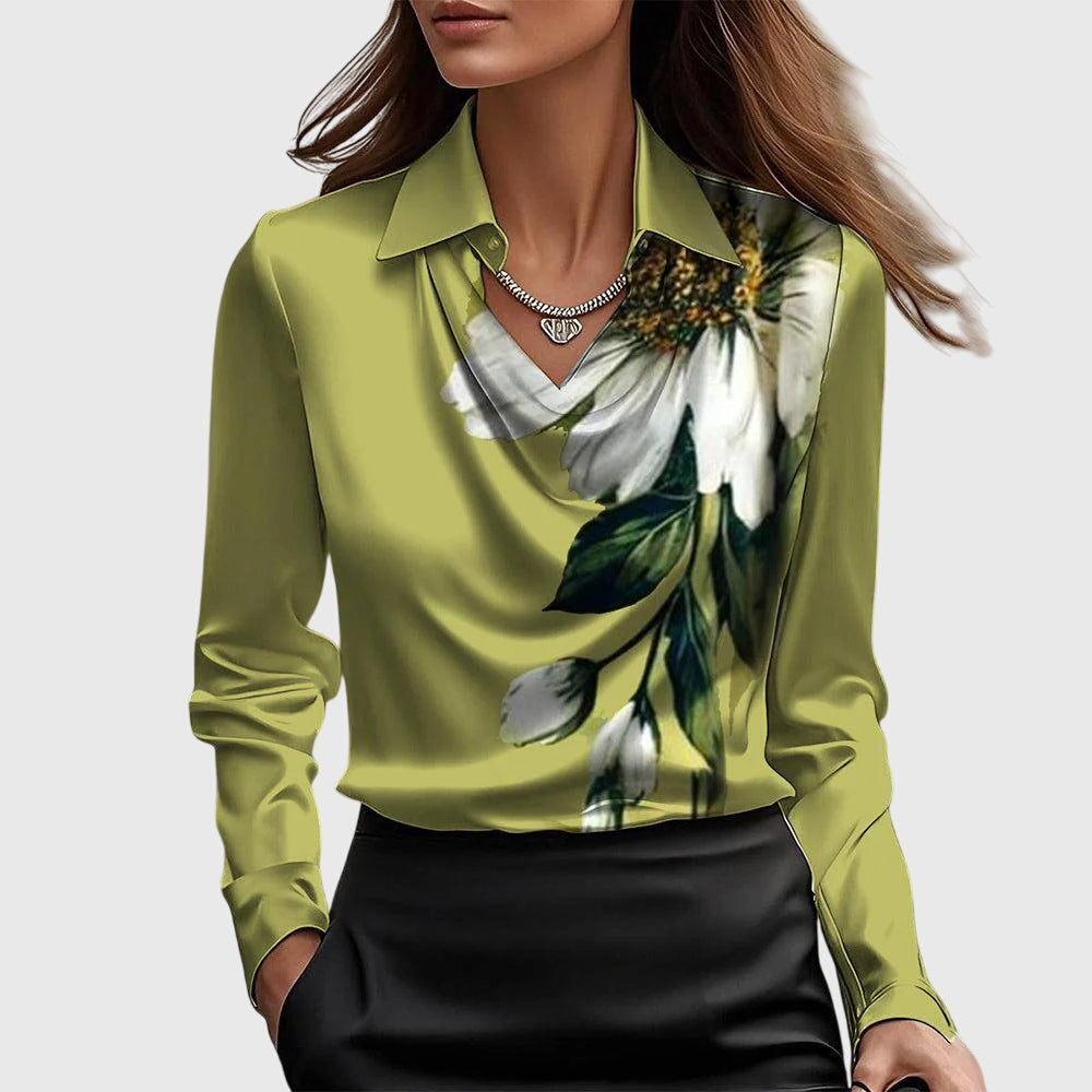 Blusa Donna Elegante Smanicata con Bottoni