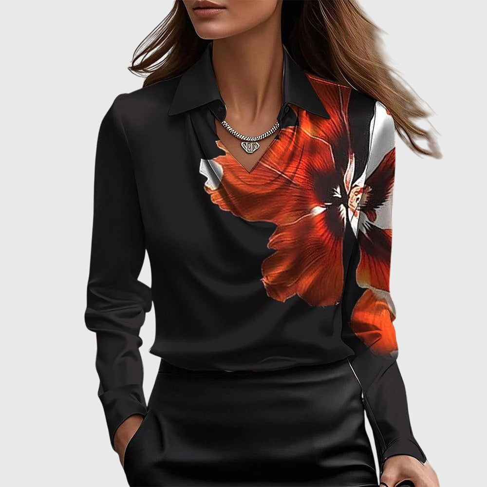 Blusa Donna Elegante Smanicata con Bottoni