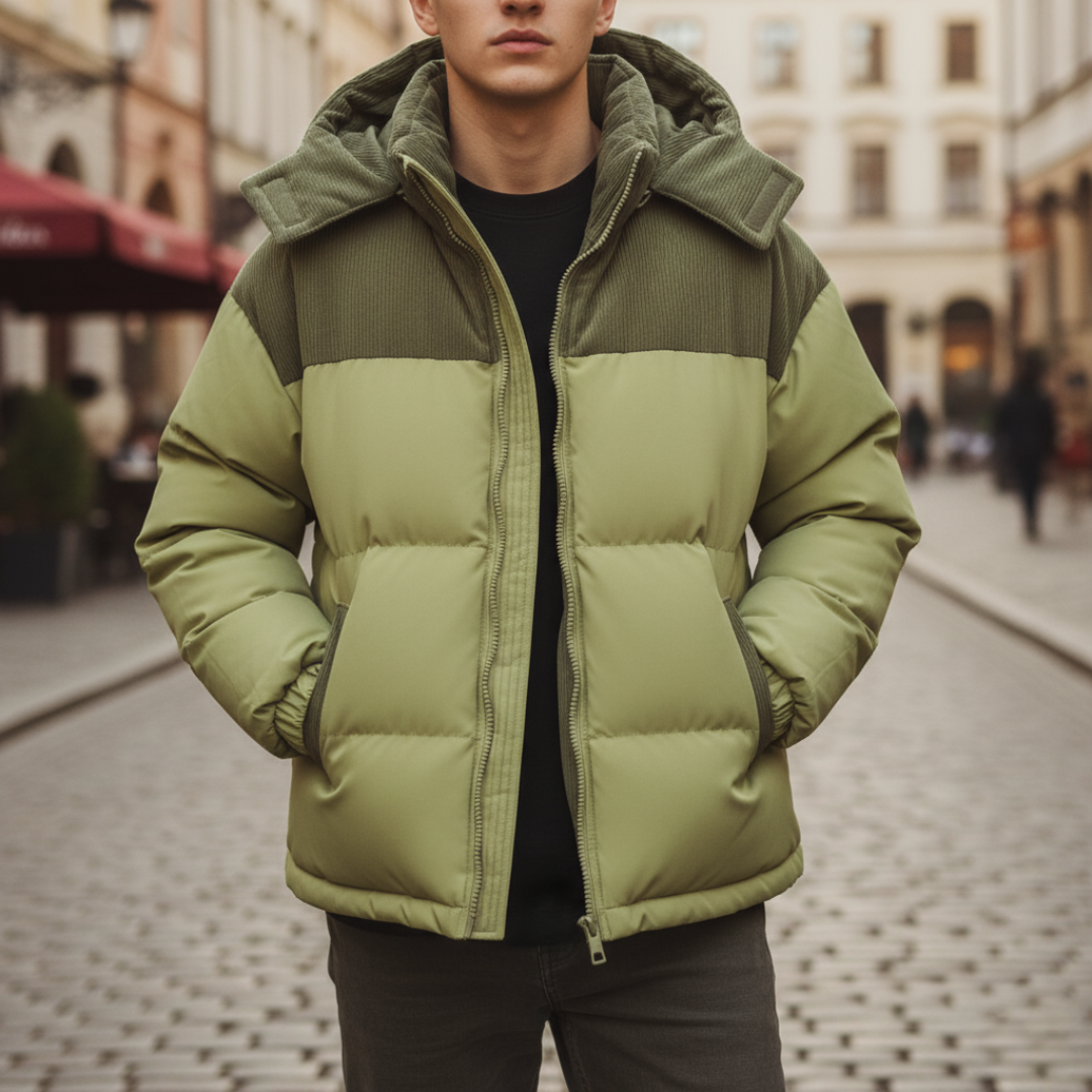 Giacca Piumino Uomo con Cappuccio