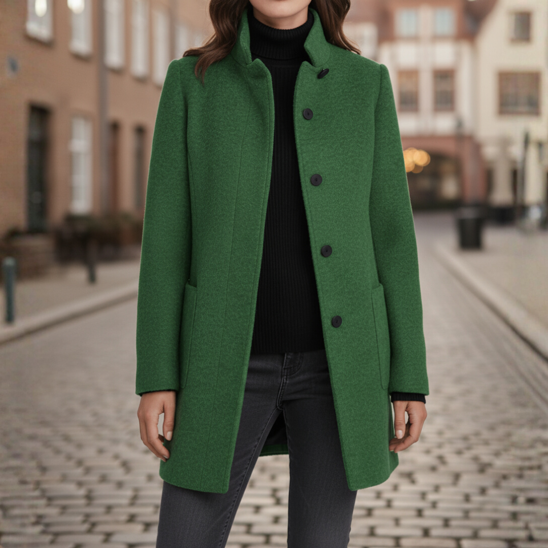 Cappotto Donna con Bottoni Neri