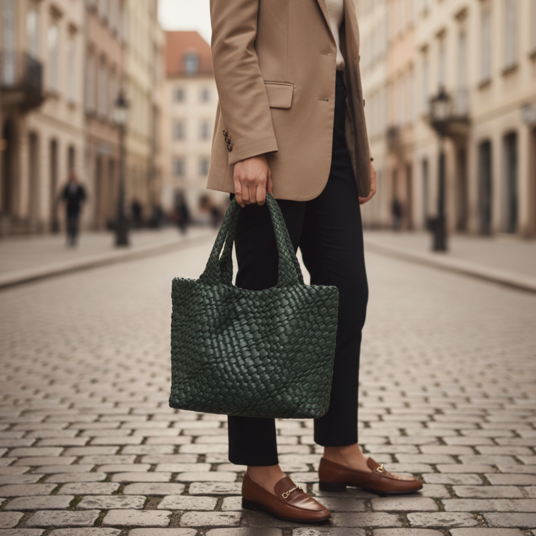 Borsa Donna Tote in Pelle Intrecciata