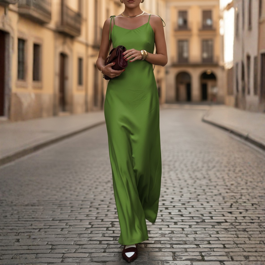 Abito Maxi Donna con Spalline Sottili
