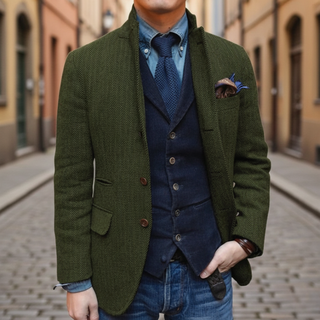 Blazer Uomo Coreana Tessuto Misto