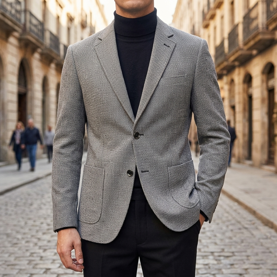 Giacca Blazer Uomo Slim Fit in Misto Lana